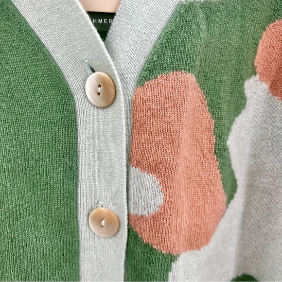 NWT Brodie Cashmere Wild Casi 2.0 Pastel Green Cardigan 100% Cashmere Animal M - Picture 8 of 11